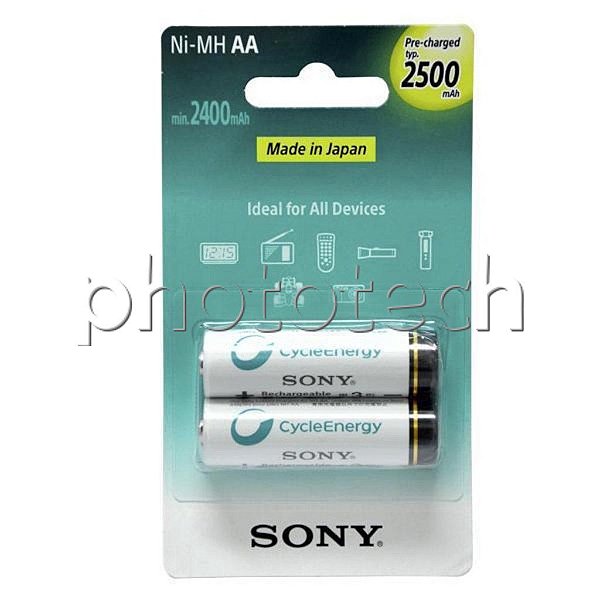 PILHA RECARREGÁVEL SONY AA C/2 2500 MAH NH-AA-B2GN ORIGINAL