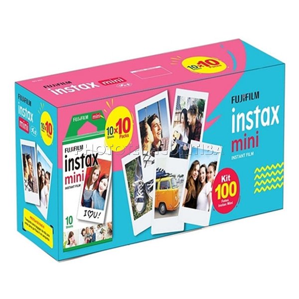 Filme Instax Mini Kit Com 100 Fotos ISO 800 Fujifilm Filme Instantâneo