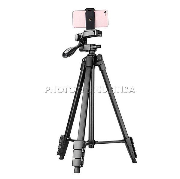 Tripé Com Suporte Para Celular Greika NT-510 1365mm 2,5Kg