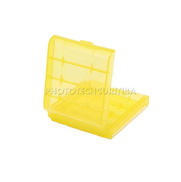 Case Estojo Para Pilhas Porta Pilhas Amarelo