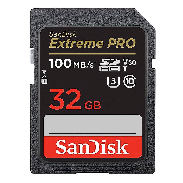 Cartão Sd SanDisk Extreme Pro 32GB 100 MB/s SDHC UHS-I 4k Original CH -  Phototech Acessórios para Foto e Vídeo - Microfones Tripés Pilhas Eneloop  Baterias Canon Nikon Estudio Iluminador Monopé Filtro