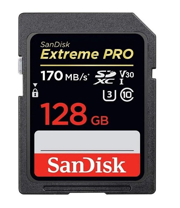 Cartão Sd SanDisk Extreme Pro 128GB 170 MB/s SDHC UHS-I 4k Original CH