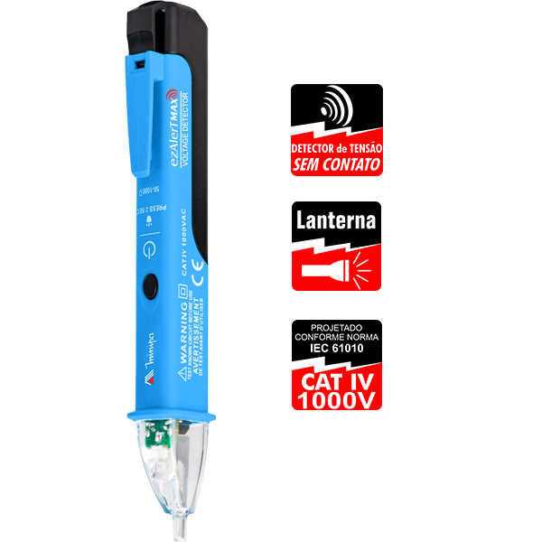 DETECTOR DE TENSÃO AC ENTRE 50V E 1000V - CAT IV