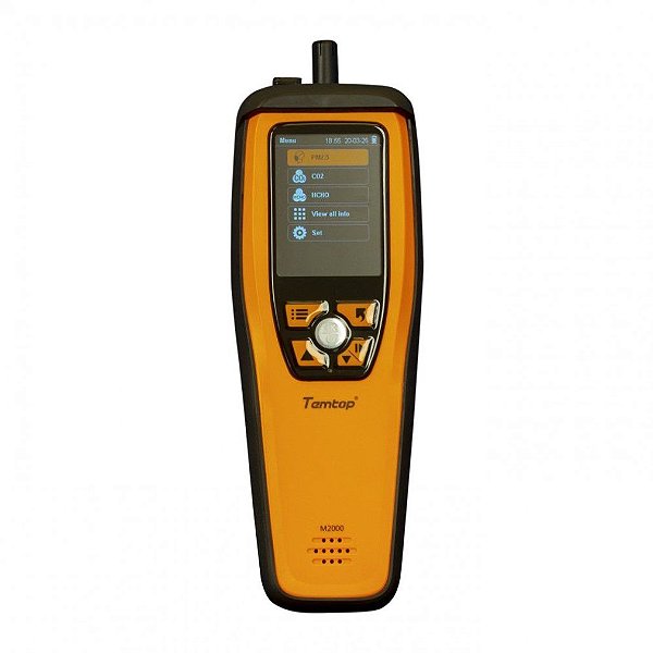 DETECTOR DE QUALIDADE DE AR (PARTICULAS / PM2,5 / PM10 / CO2 / HCHO / TEMPERATURA / UMIDADE)