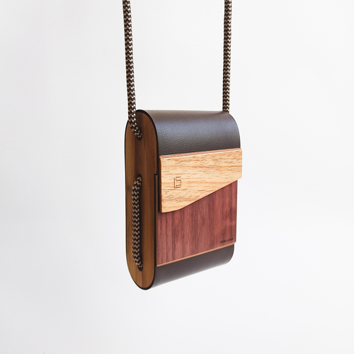 Bolsa Vertical madeira Roxinho e Freijo