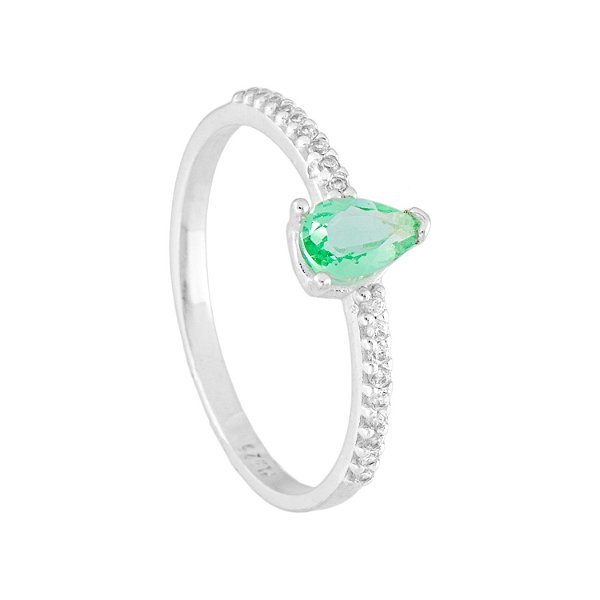 Anel ANL221 Gota Turmalina Verde