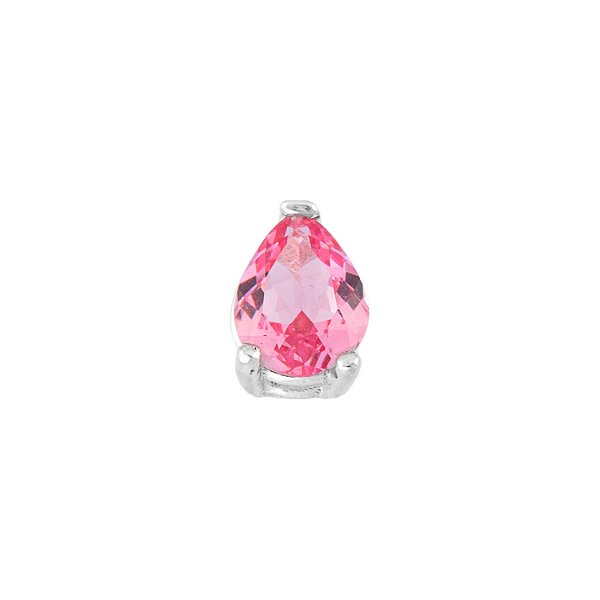 PINGENTE PONTO LUZ GOTA 6X8 SAFIRA ROSA