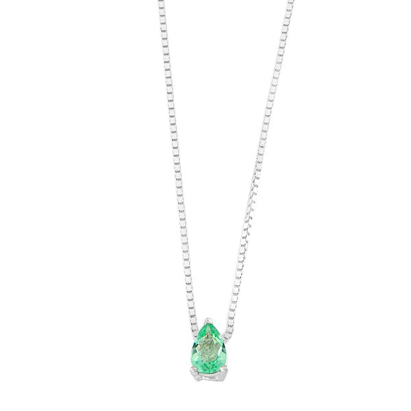 PINGENTE PONTO LUZ GOTA 4x6 TURMALINA VERDE