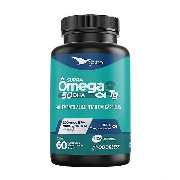 Supra Ômega 3 1000mg 50 DHA - 60 Cápsulas - Global Suplementos
