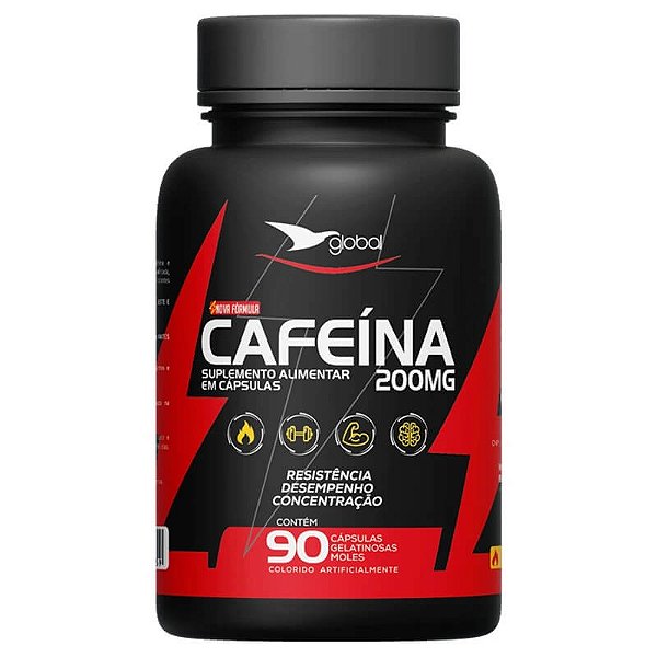 Suplemento Cafeína em Cápsulas - 90 CGM - GLOBAL