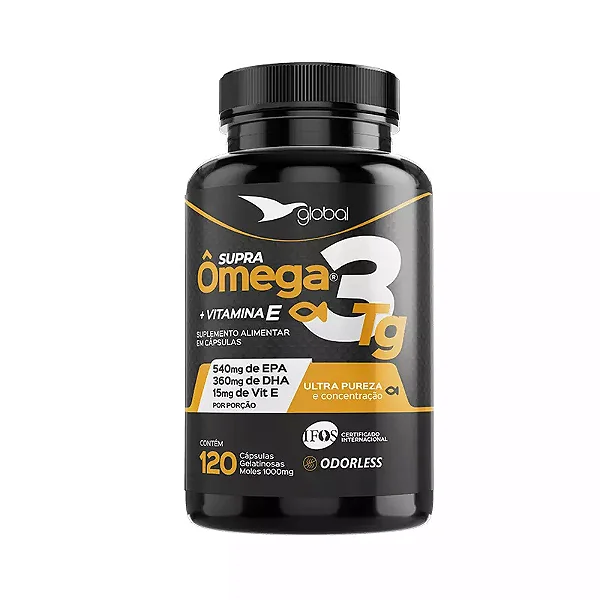 Suplemento Supra Ômega 3 TG + Vitamina E - 120 CGM - GLOBAL