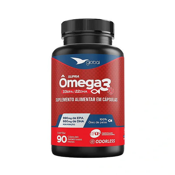 Suplemento Supra Ômega 3 (33 / 22) - IFOS - 90 CGM - GLOBAL