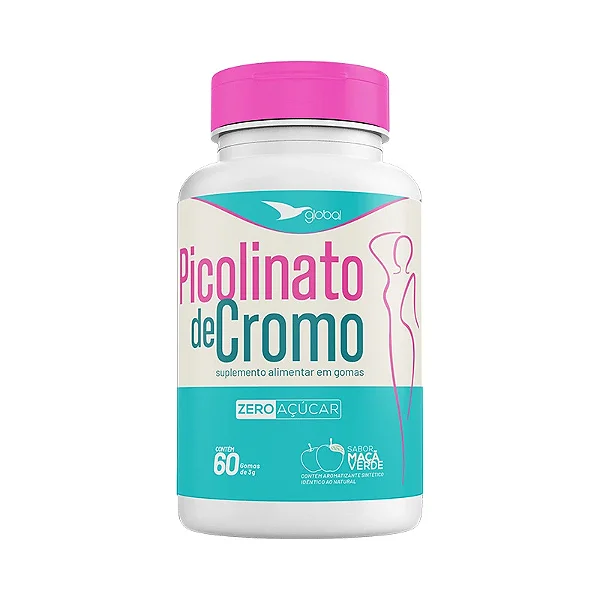 Suplemento Picolinato de Cromo em Goma Maça Verde – 60 Gummies - GLOBAL