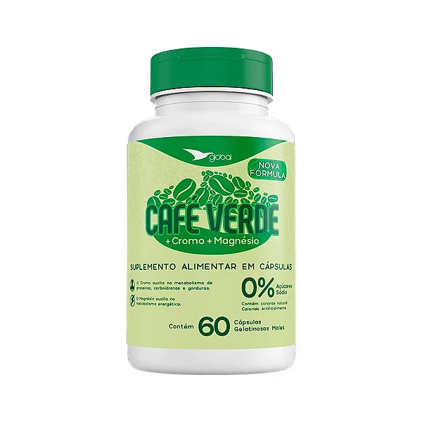 Suplemento de Café Verde + Cromo e Magnésio - 60 CGM - GLOBAL