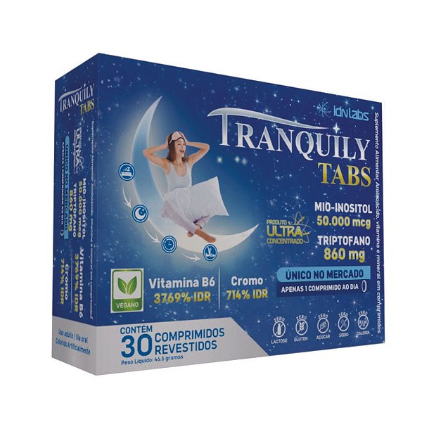 Tranquily Tabs Triptofano e Inositol - 30 CPDs - IDNLABS
