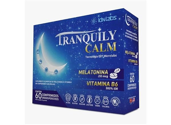Melatonina Tranquily Calm e Vitamina B6 - 60 CPDs - IDNLABS