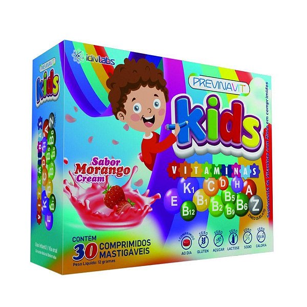 Polivitaminico Previnavit Infantil Mastigável - 30 CPDs - IDNLABS