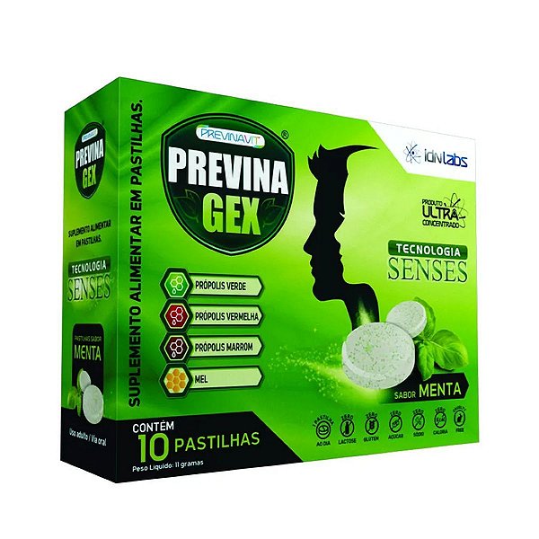 Previna GEX - 10 CPDs Mastigável - IDNLABS