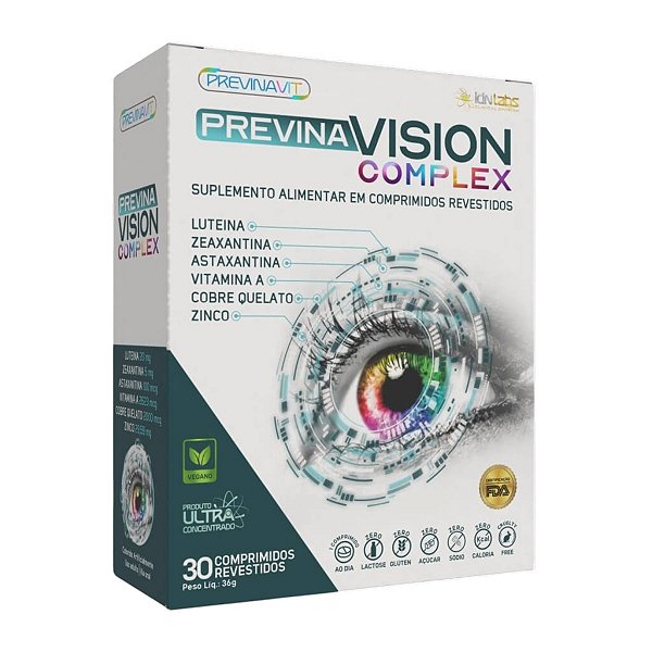 Vista Saudável IdnLabs Vision Complex - Luteína + Zeaxantina + Astaxantina Saúde Ocular 30 Comp