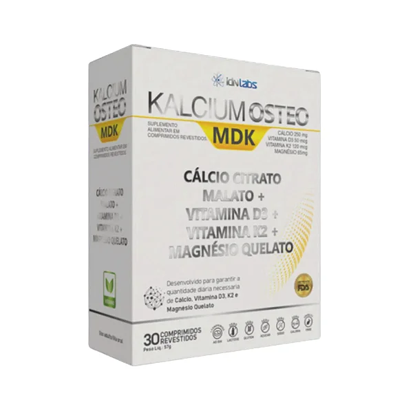 Suplemento Cálcio Citrato Malato KALCIUM OSTEO MDK - IDNLABS