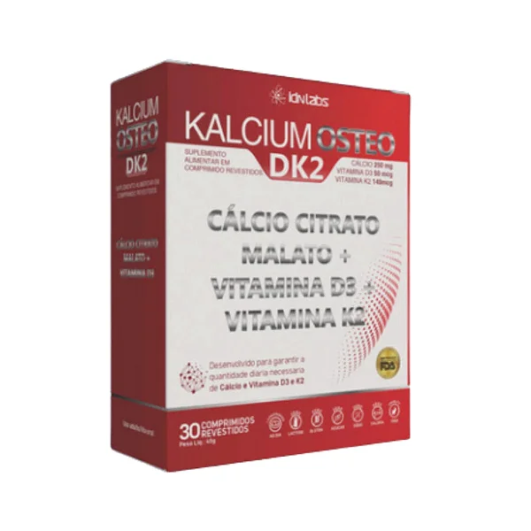 Suplemento de Calcio e Vitamina K2 KALCIUM OSTEO DK2 - IDNLABS