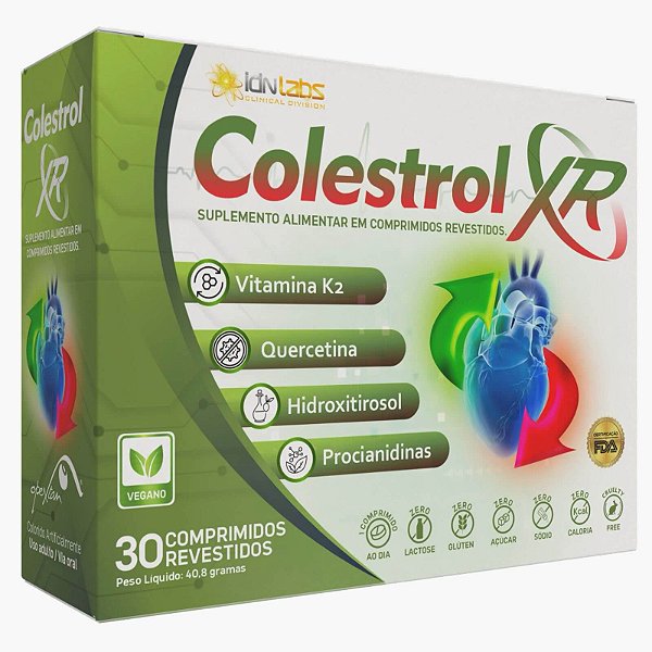 Suplemento Colestrol XR - 30 CPDs - idnLABS