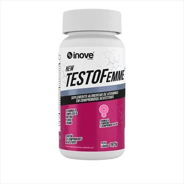 Suplemento Polivitaminico NEW TestoFemme - 30 CPDs - INOVE