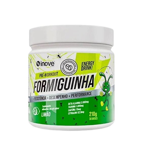 Pré-Treino Formiguinha Limão 210g - Energia e Foco | Inove Nutrition