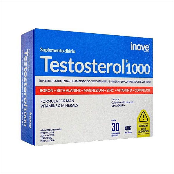 Suplemento Polivitaminico Testosterol 1000 - 30 CPD - INOVE