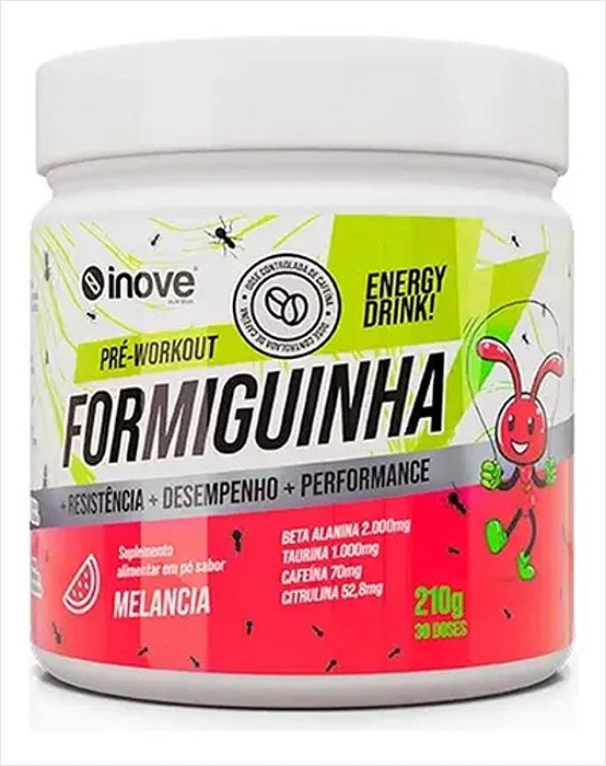Pré-Treino Formiguinha - Melancia - 210g - Inove Nutrition | Energia e Foco