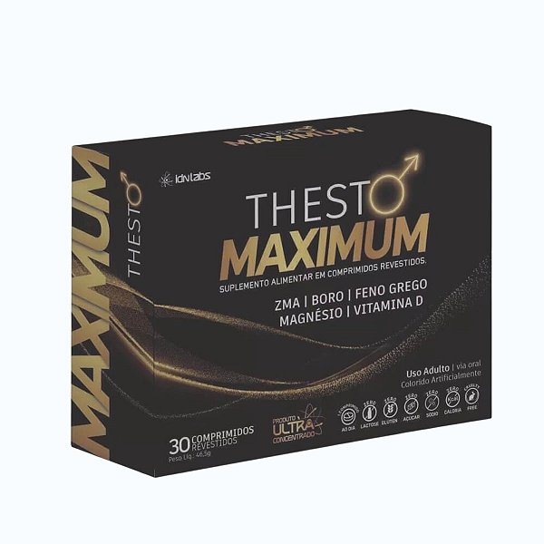 Thesto Maxium Ultra Concentrado Fórmula Masculina IdnLabs 30 Comprimidos
