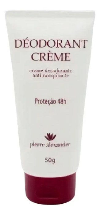 Desodorante em Creme Antitranspirante 48h Sem Álcool Vinho Bisnaga 50g | Pierre Alexander