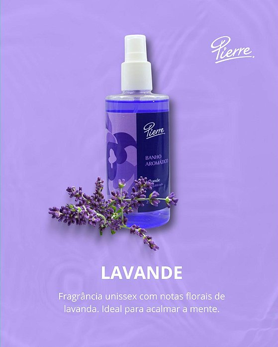 Body Splash Lavande 250ml Pierre Alexander Deo Colônia Fragrância Floral Lavanda Relaxante
