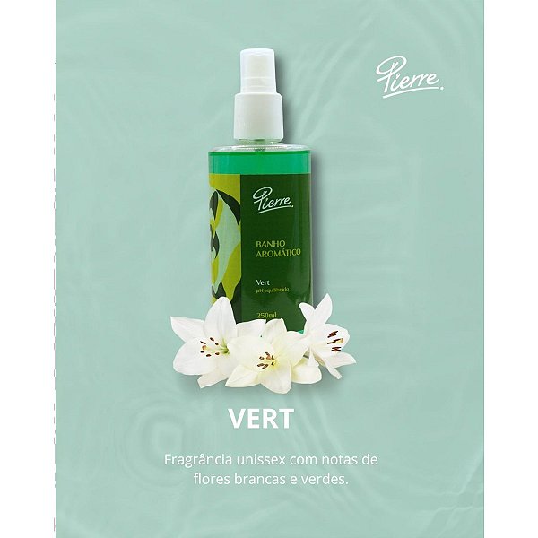Body Splash Vert 250ml Deo Colônia Fragrância Verde Floral Refrescante | Pierre Alexander