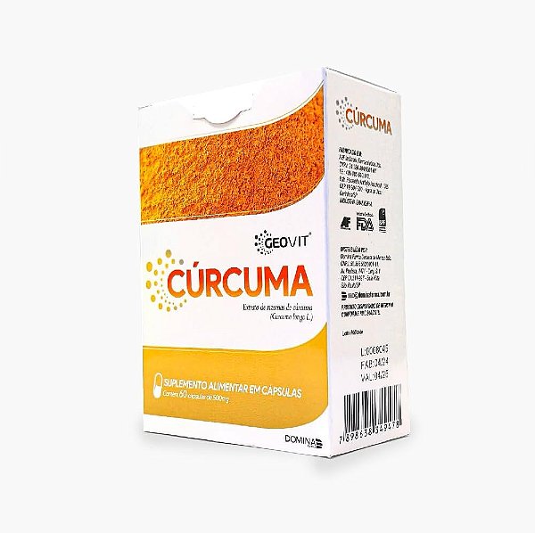 Cúrcuma em Cápsulas - Açafrão da Terra Cúrcuma Longa - Articulações - 60 Cáps | Geovit