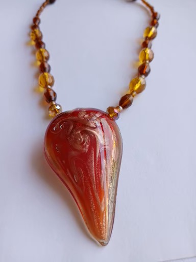Colar de Murano Italiano com Cristais