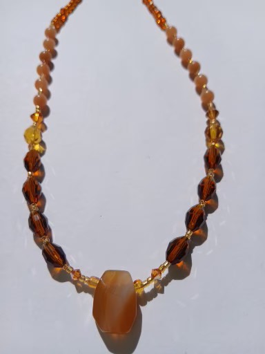 Colar Jade com Pedra Natural de Ágata