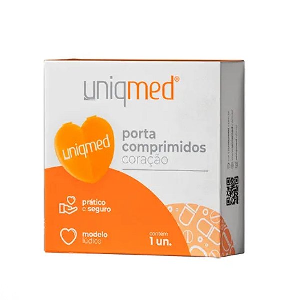 Porta-Comprimidos Coração Uniqmed - Caixa com 1 unidade