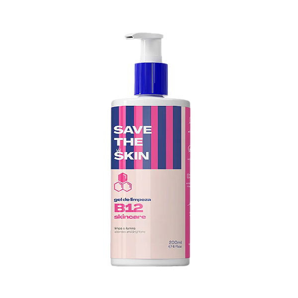 B12 Skincare Gel de Limpeza Vitamina B12 200ml - Save The Skin