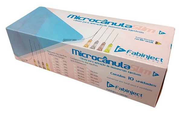 Microcânula Slim Fabinject Caixa (10 unidades)