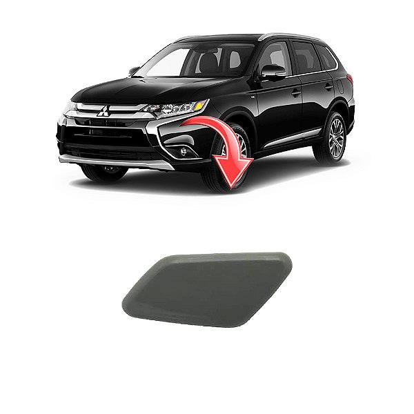 Tampa Limpador Esguicho Água Farol Mitsubishi Outlander 2016 a 2019 - OEM 8264a311 Lado: Esquerdo (Motorista)