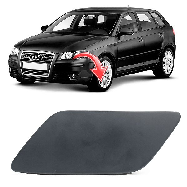 Tampa Limpador Esguicho Água Farol Audi A3 Sportback 2005 a 2007 - OEM 8P4955275 Lado: Esquerdo (Motorista)