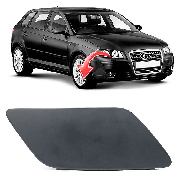 Tampa Limpador Esguicho Água Farol Audi A3 Sportback 2005 a 2007 - OEM 8P4955276 Lado: Direito (Passageiro)