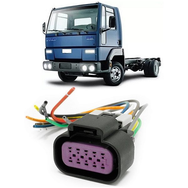 Plug Conector Chicote Acelerador Eletrônico Cargo 815 Ford Cargo Ônibus Chevrolet Meriva - 1 X