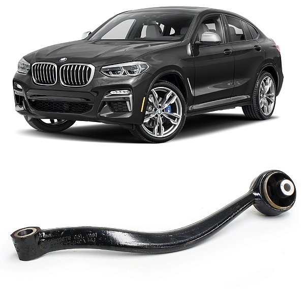 Braço de Suspensão Bmw X3 F25 X4 F26 2015 a 2018 - Posição: Dianteiro Esquerdo Curvo OEM 31106787673