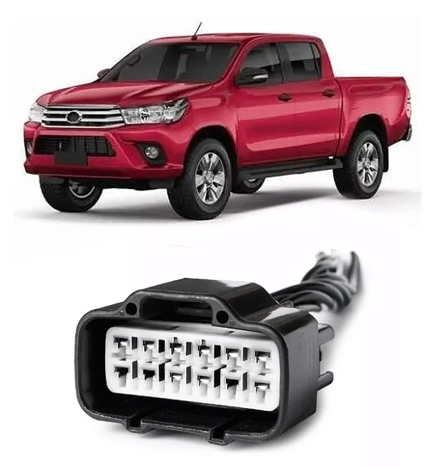 Plug Conector Chicote Caixa Tração 4x4 Toyota Hilux 2.8 2016 a 2018 - 1 X