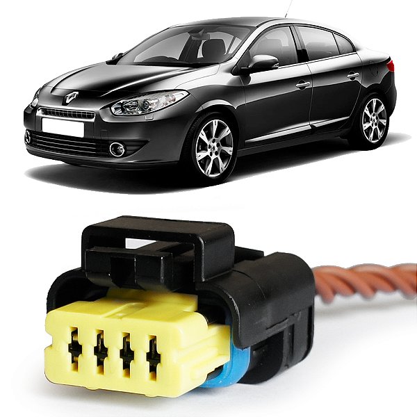 Plug Conector Chicote Lanterna Renault Fluence 2011 2012 2013 2014
