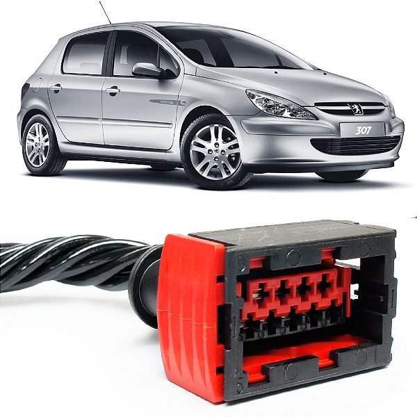 Plug Conector Chicote Farol Peugeot 307 2007 a 2012 - 1 X