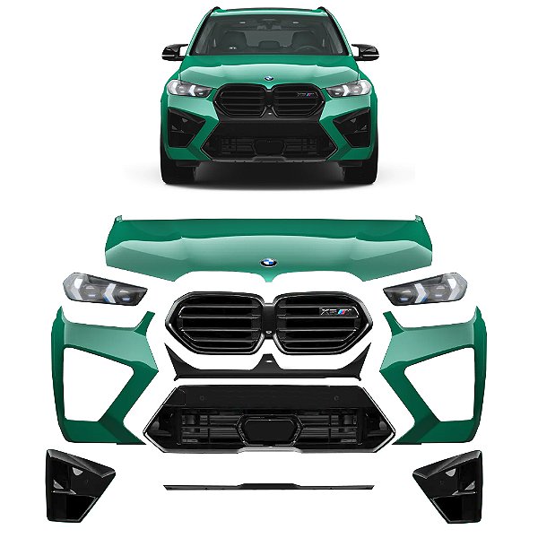 Frente Completa Bmw X5M 60i Competition 2023 a 2024 - Farol Para-Choque Grade Farol Milha Capo