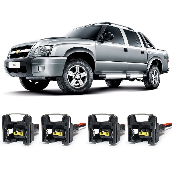 Plug Conector Chicote Bico Injetor Chevrolet Astra Vectra Blazer S10 Flex - Kit com 4